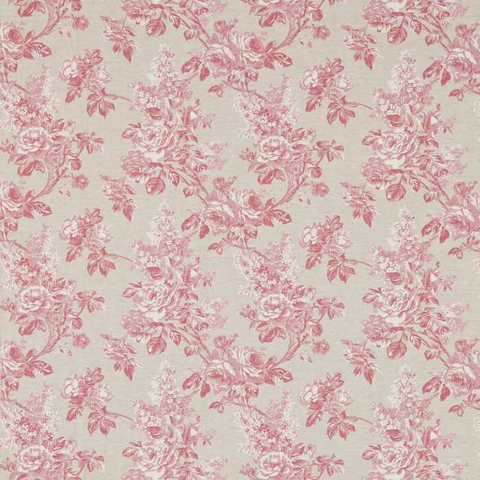 Sorilla Damask Rose/Linen Fabric by Sanderson