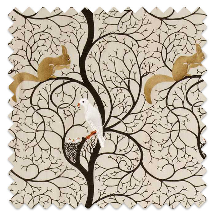 Swatch of Squirrel & Dove Linen/Ivory