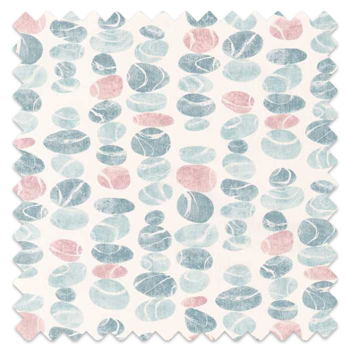 Swatch of Stacking Pebbles Sky/Blush
