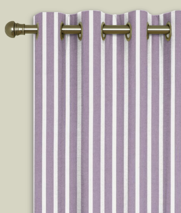 Eyelet Curtains Stowe Stripe Lavender