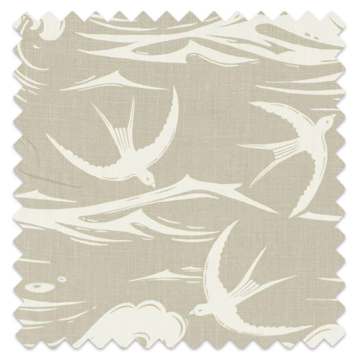 Swatch of Swallows At Sea Linen