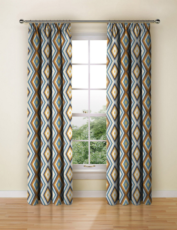 Curtains Terrazzo Teal