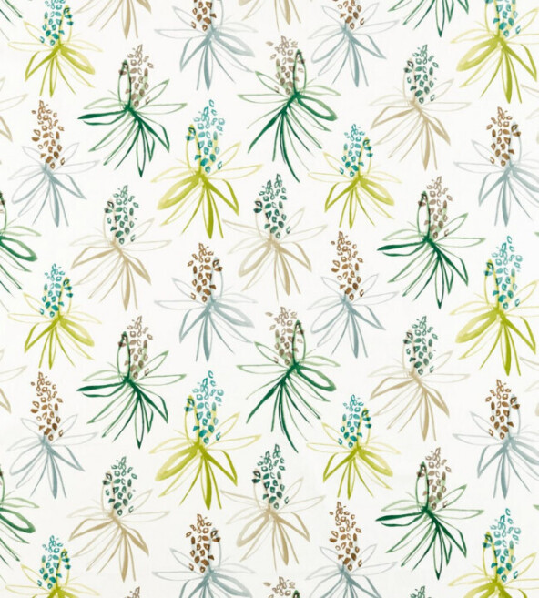 Tillandsia Kiwi Juniper Fabric by Scion