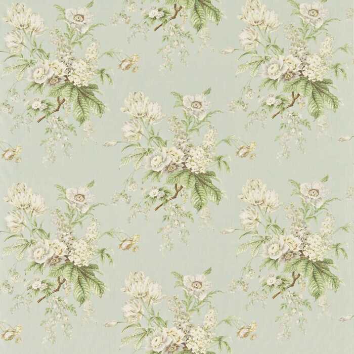 Tournier Silver/Eggshell Fabric by Sanderson