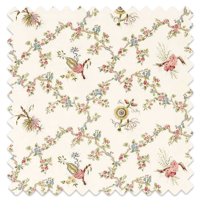 Swatch of Trelliage Raspberry/Stone