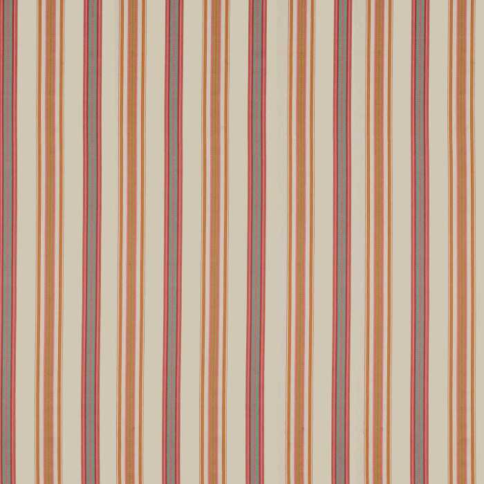 Valley Stripe Rowan Berry/Cream Fabric by Sanderson