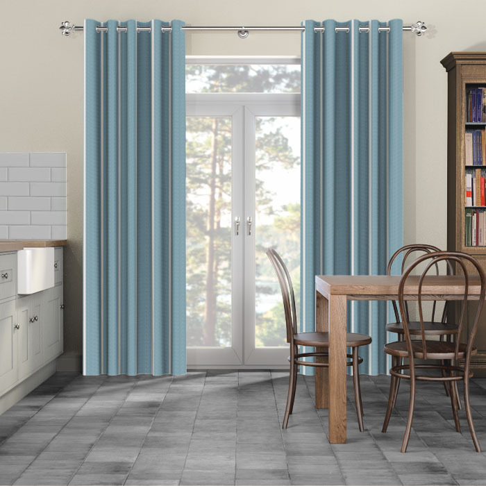 Curtains in Waterbury Kingfisher by iLiv