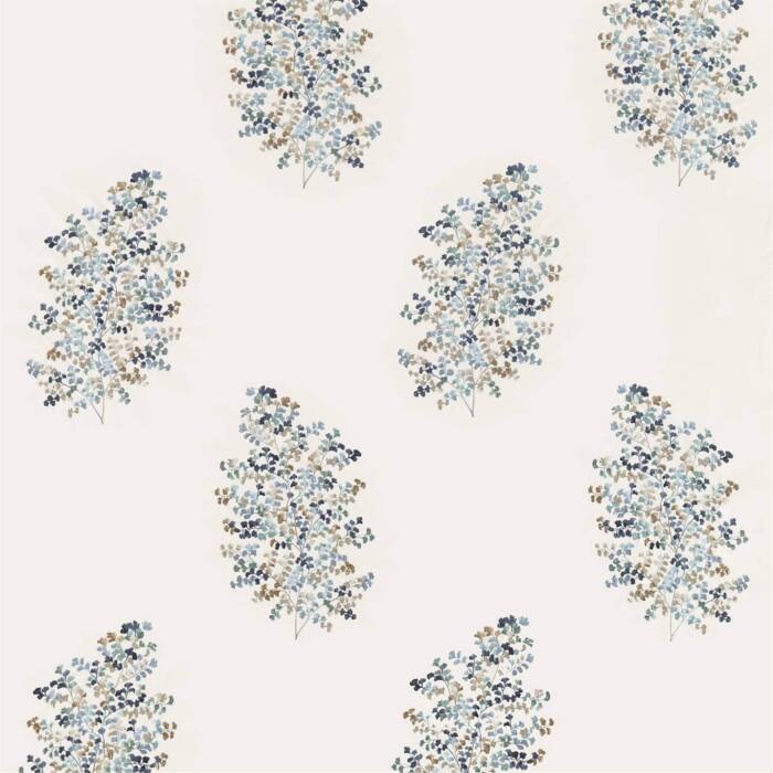 Wendell Embroidery Indigo/Wedgwood Fabric by Sanderson