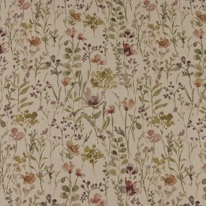 Wild Fields Rosewood Fabric by iLiv