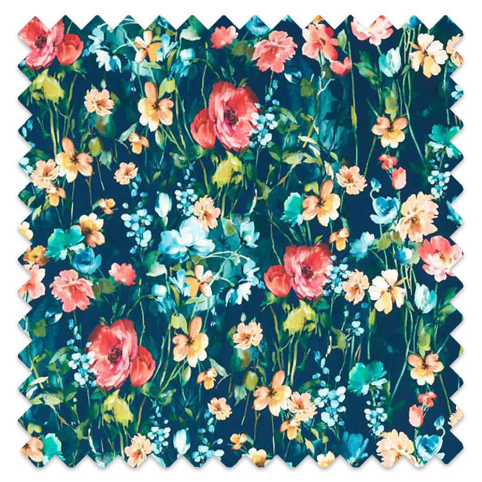 Swatch of Wild Meadow Midnight Velvet by Clarke And Clarke