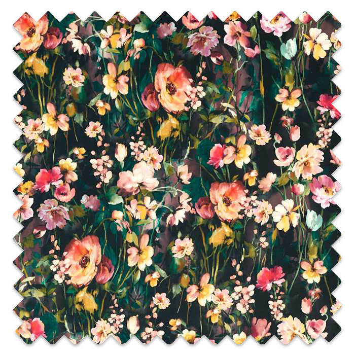 Swatch of Wild Meadow Noir Velvet by Clarke And Clarke