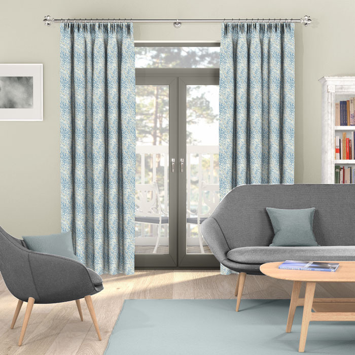 Curtains in Willow Bough Azure by William Morris