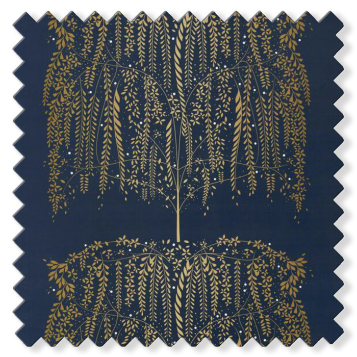 Swatch of Willow Tree Velvet Navy by Sara Miller