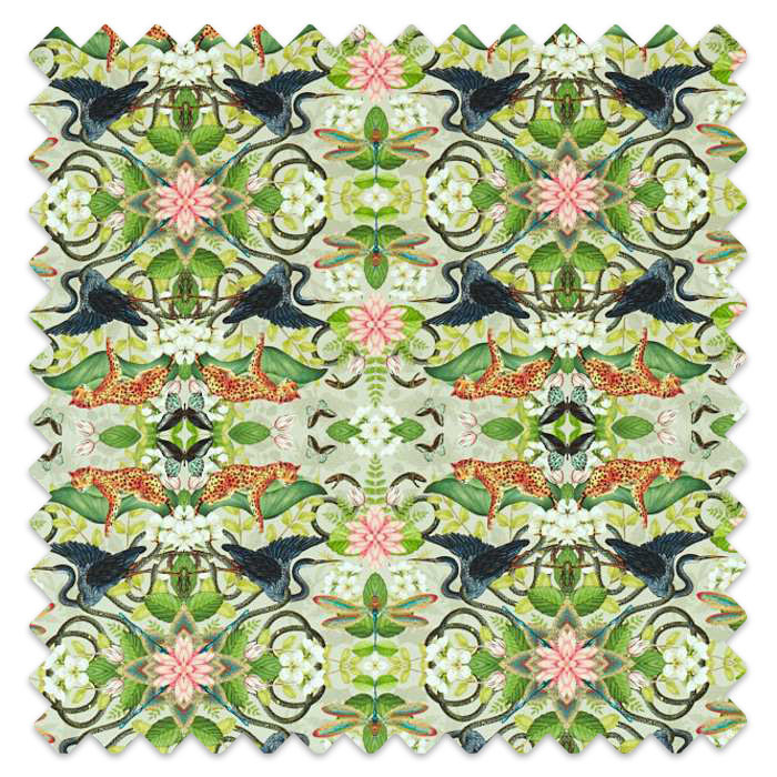 Swatch of Wonderlust Tea Story Dove by Clarke And Clarke