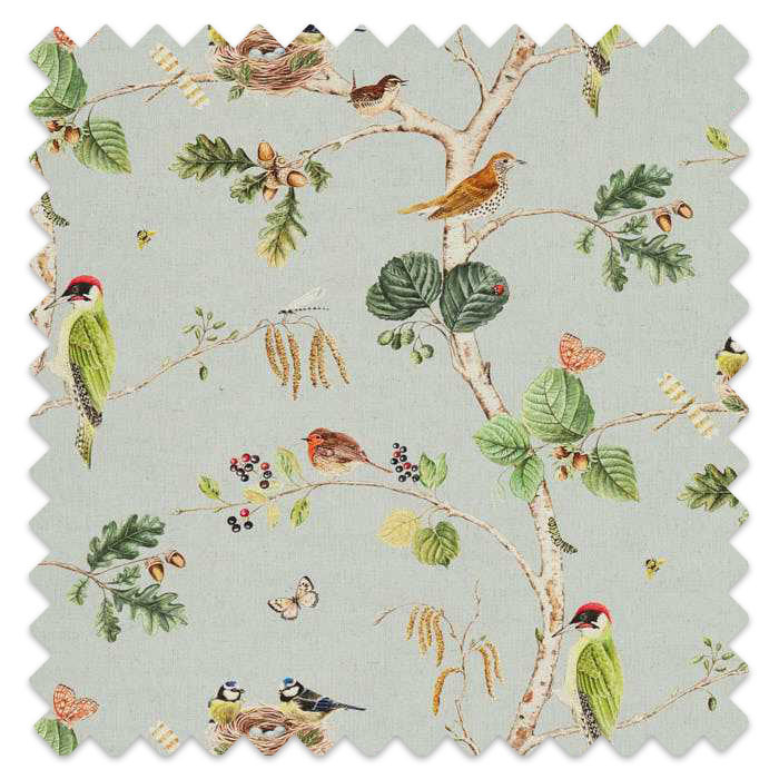 Swatch of Woodland Chorus Sky Blue/Multi