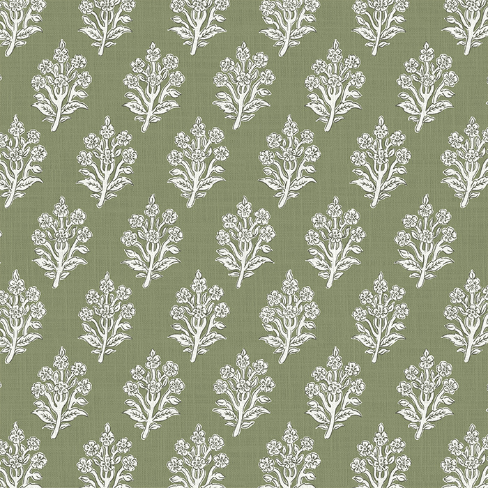 Dabu Olive Fabric by The Pure Edit