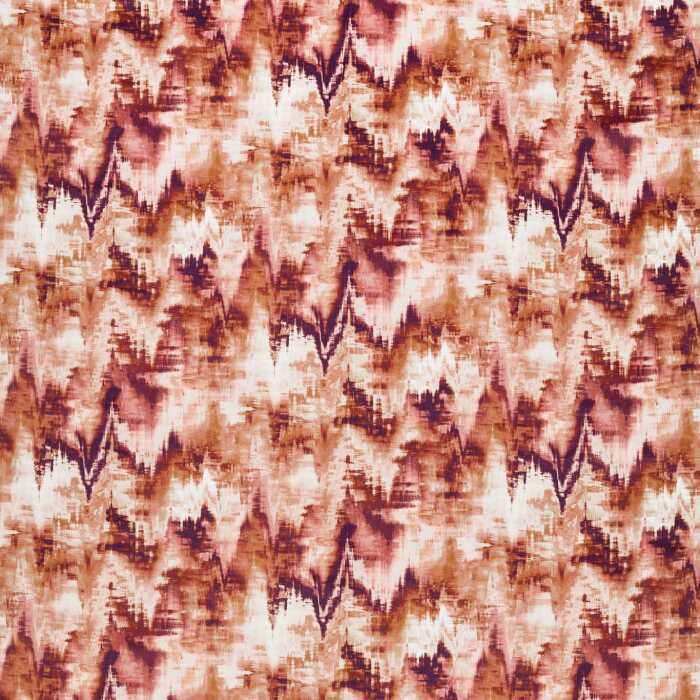 Distortion Rosewood/Burnt Umber/Clay Fabric by Harlequin