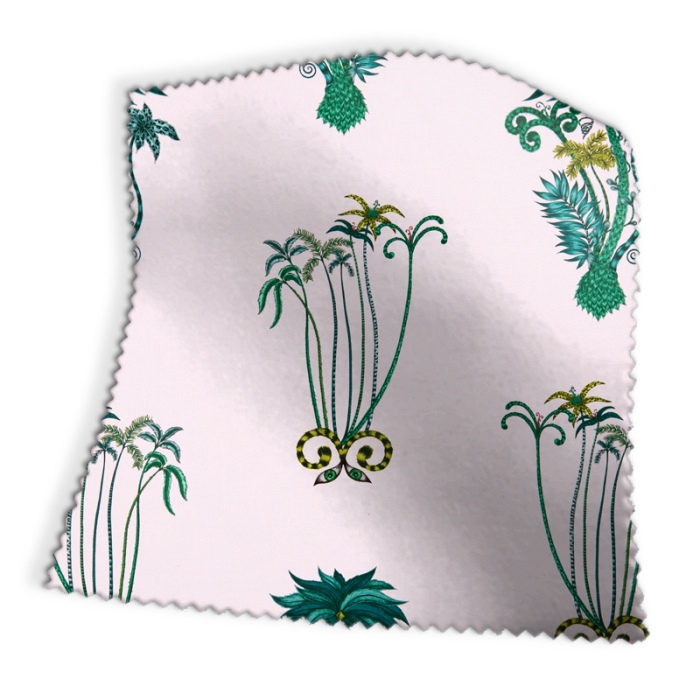 Made To Measure Curtains Jungle Palms Pink Swatch