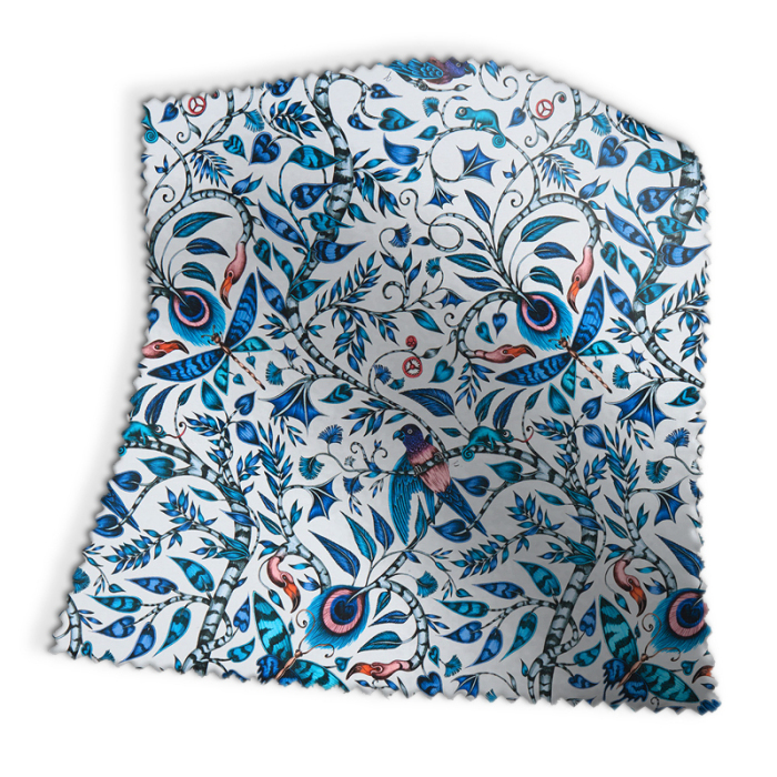 Made To Measure Curtains Rousseau Blue Swatch