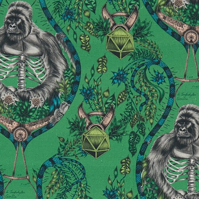  Made To Measure Curtains Silverback Green Linen
