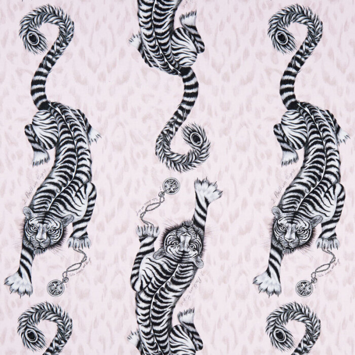 Made To Measure Curtains Tigris Pink Flat Image