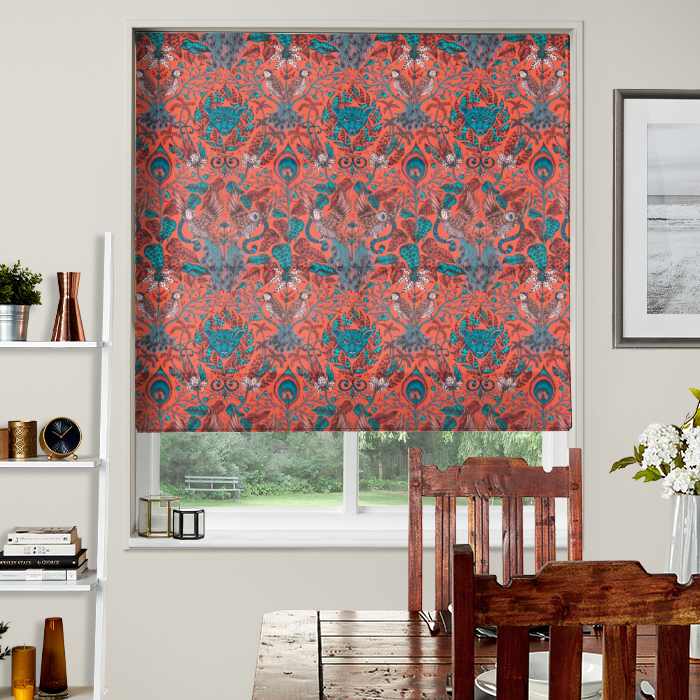 Roman Blind in Amazon Red