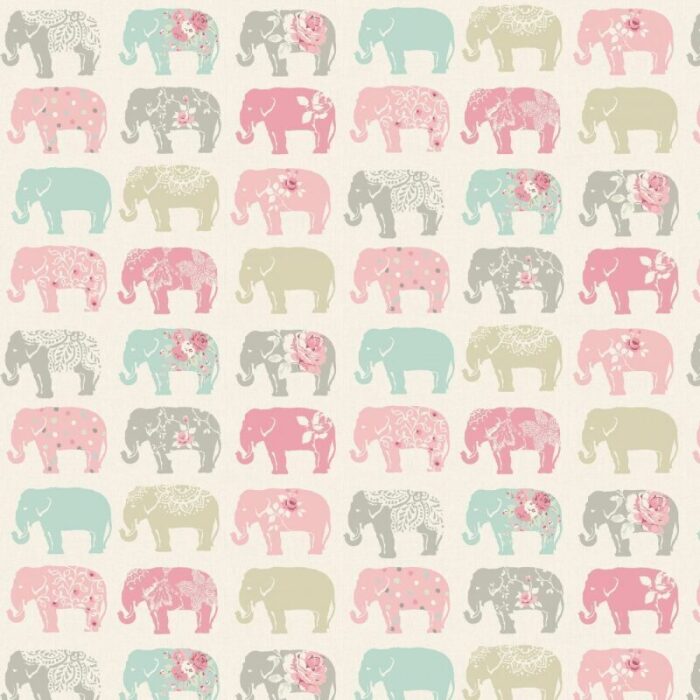 Elephants Pastel Roller Blind