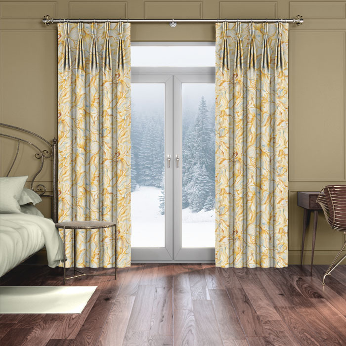Curtains in Emilie Ochre