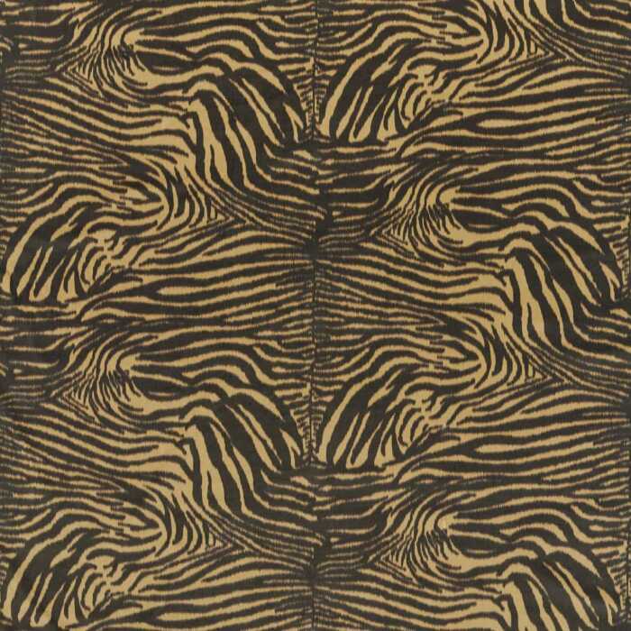 Equidae Black Earth/Brass Fabric by Harlequin
