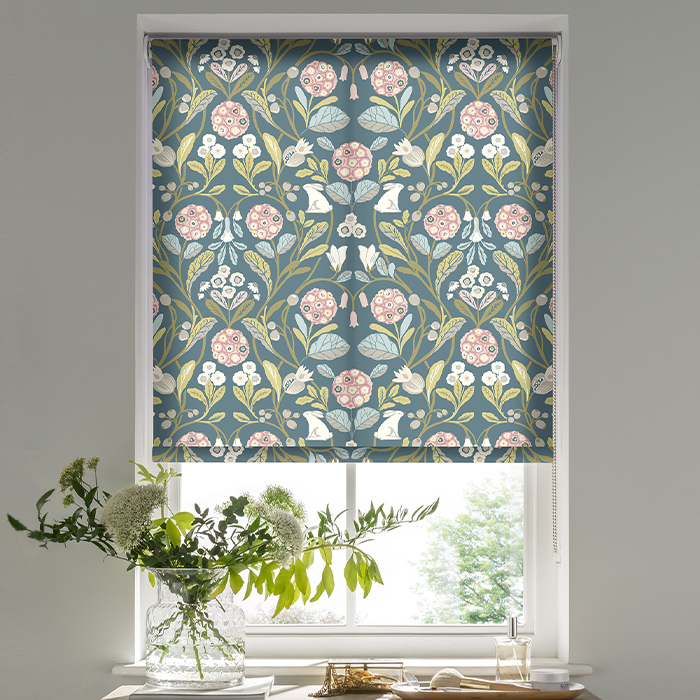 Forester Teal Roller Blind