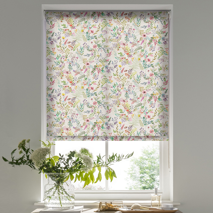 Forget Me Not Linen Roller Blind