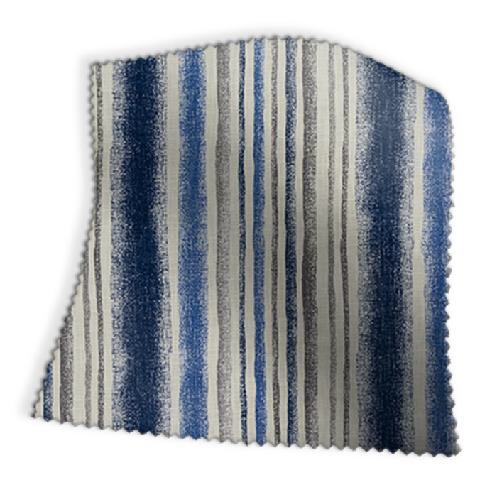 Made To Measure Roman Blinds Garda Stripe Indigo Swatch