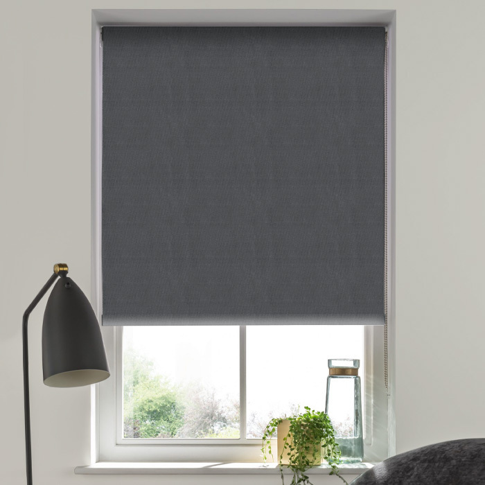 Eve Roller Blind in Glitz Blackout Off Black