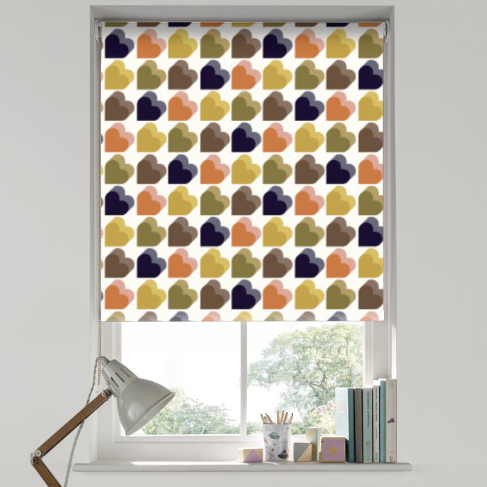 Hearts Multi Blackout Roller Blind