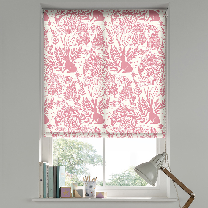 Hedgerow Pink Roller Blind