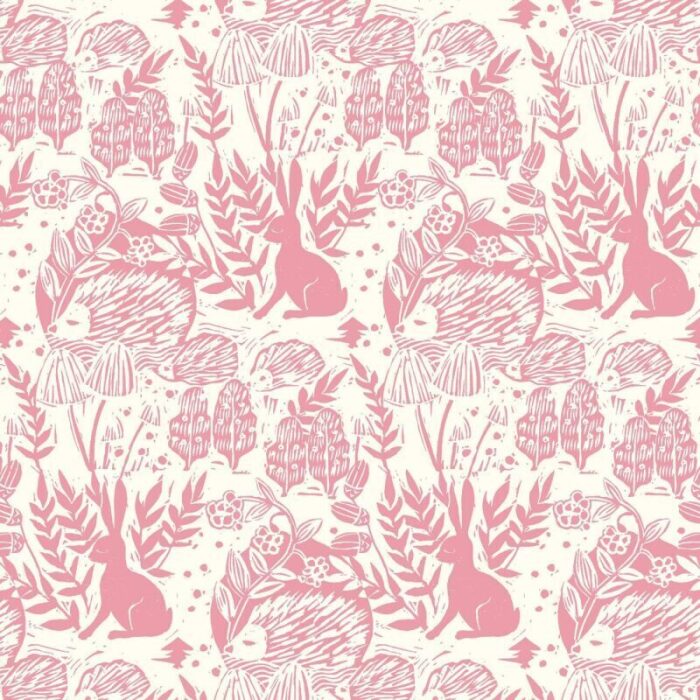 Hedgerow Pink Roller Blind