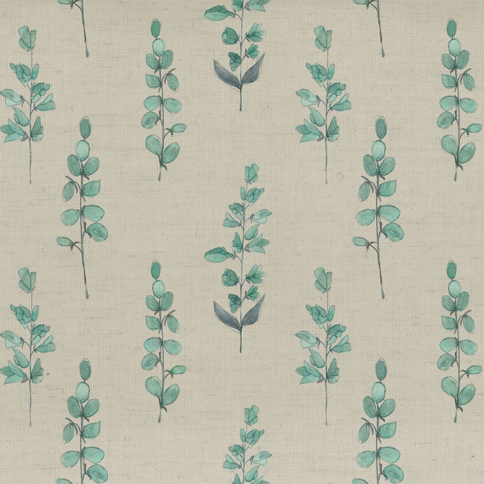 Helaine Aqua Linen Fabric