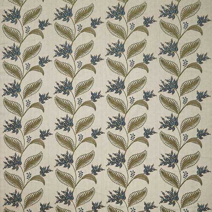 Made To Measure Curtains Berry Vine Indigo Flat Image