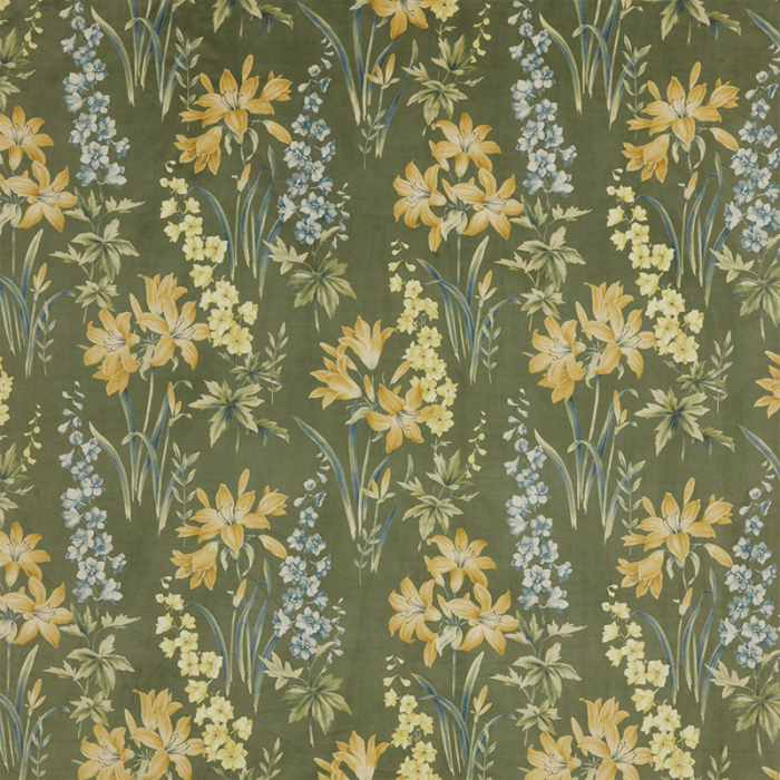 Made To Measure Curtains Botanical Studies Olive Flat Image