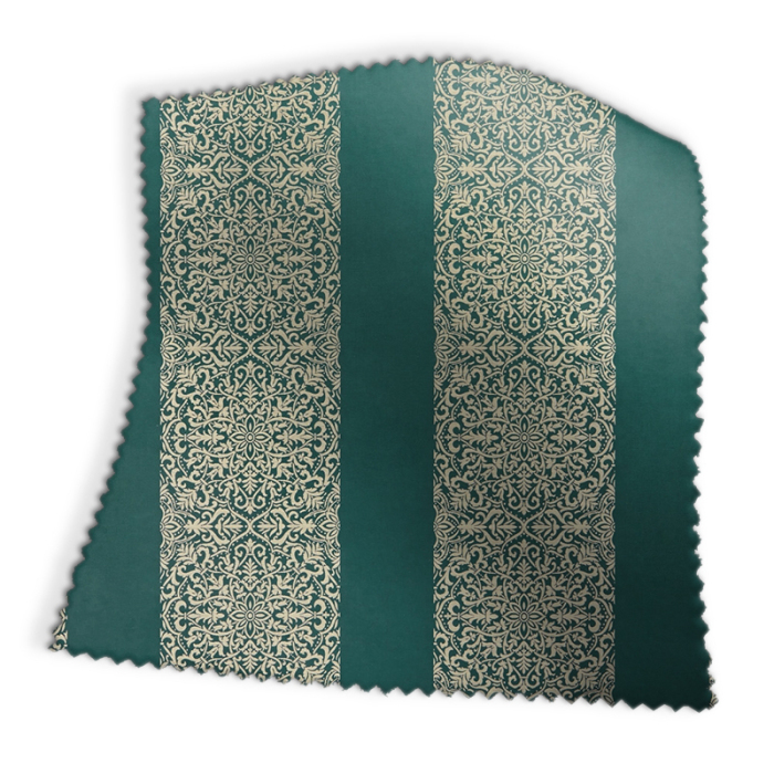 Made To Measure Curtains Brocade Stripe Teal Swatch