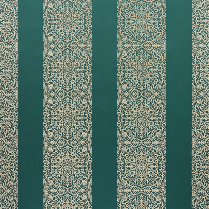 Made To Measure Curtains Brocade Stripe Teal Flat Image