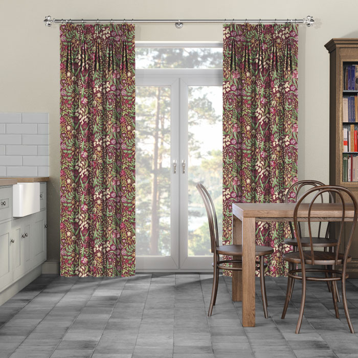 Curtains in Cotswold Claret