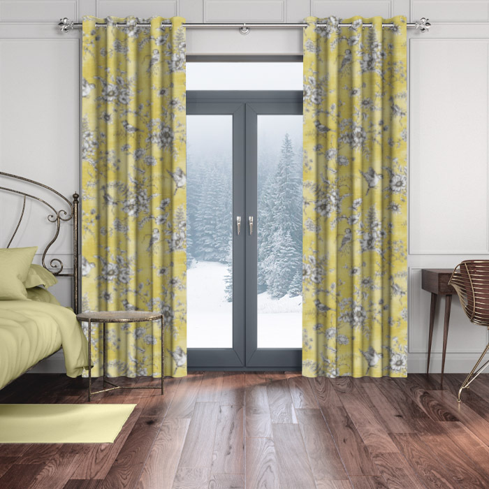 Curtains Finch Toile Buttercup