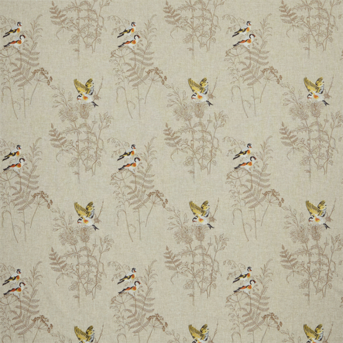 Made To Measure Curtains Gold Finch Coral Flat Image