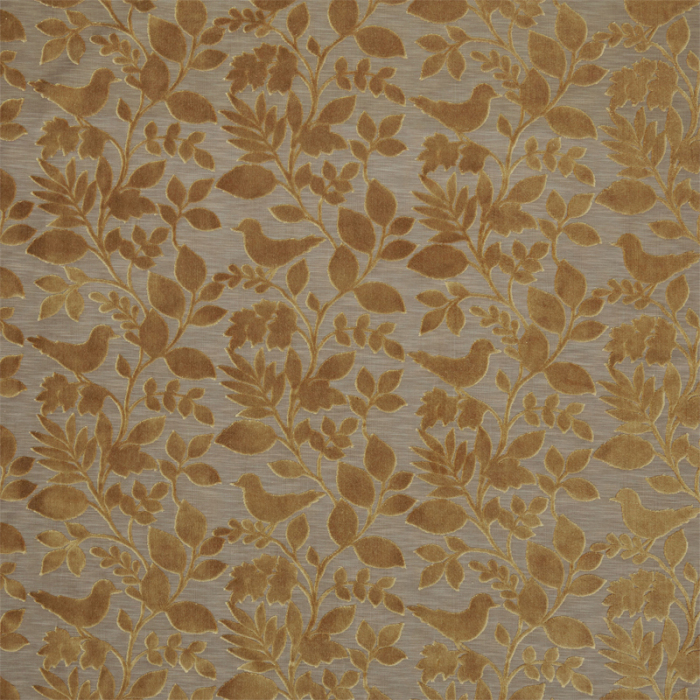 Made To Measure Curtains Orchard Birds Buttercup Flat Image