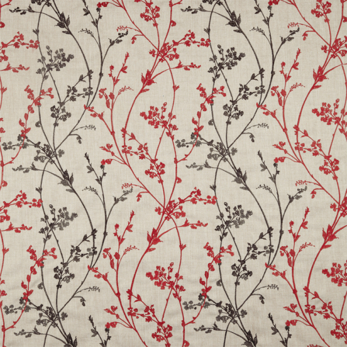 Made To Measure Curtains Whisp Embroidery Ruby Flat Image