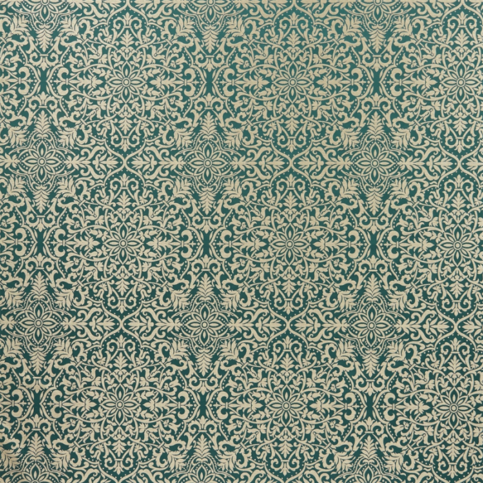 Made To Measure Roman Blinds Brocade Teal Flat Image