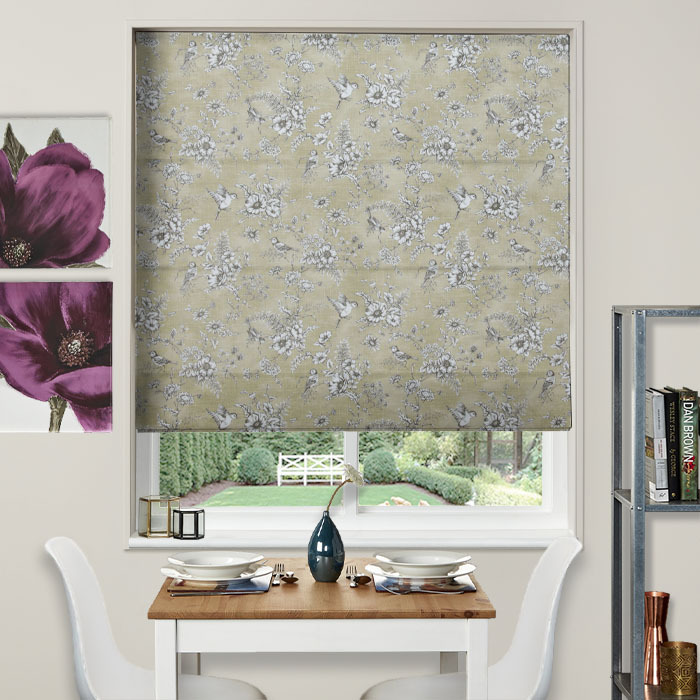 Roman Blinds Finch Toile Barley