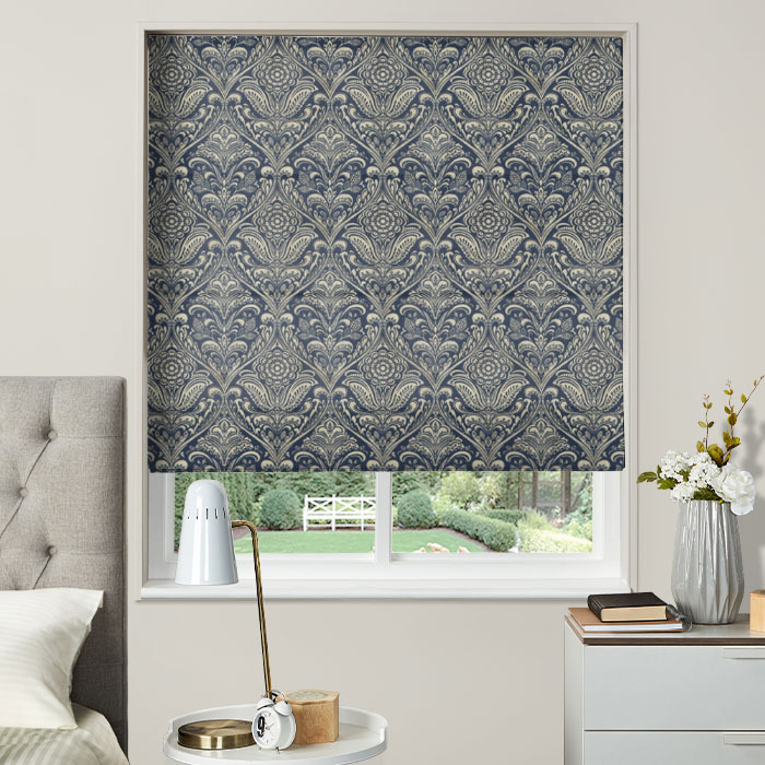 Roman Blind in Hathaway Indigo