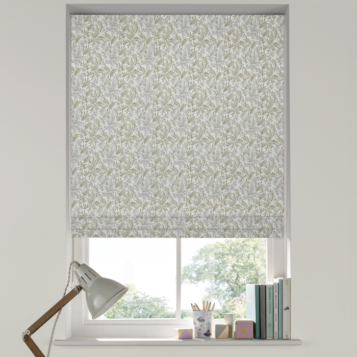 Roman Blind in Leaf Vine Natural